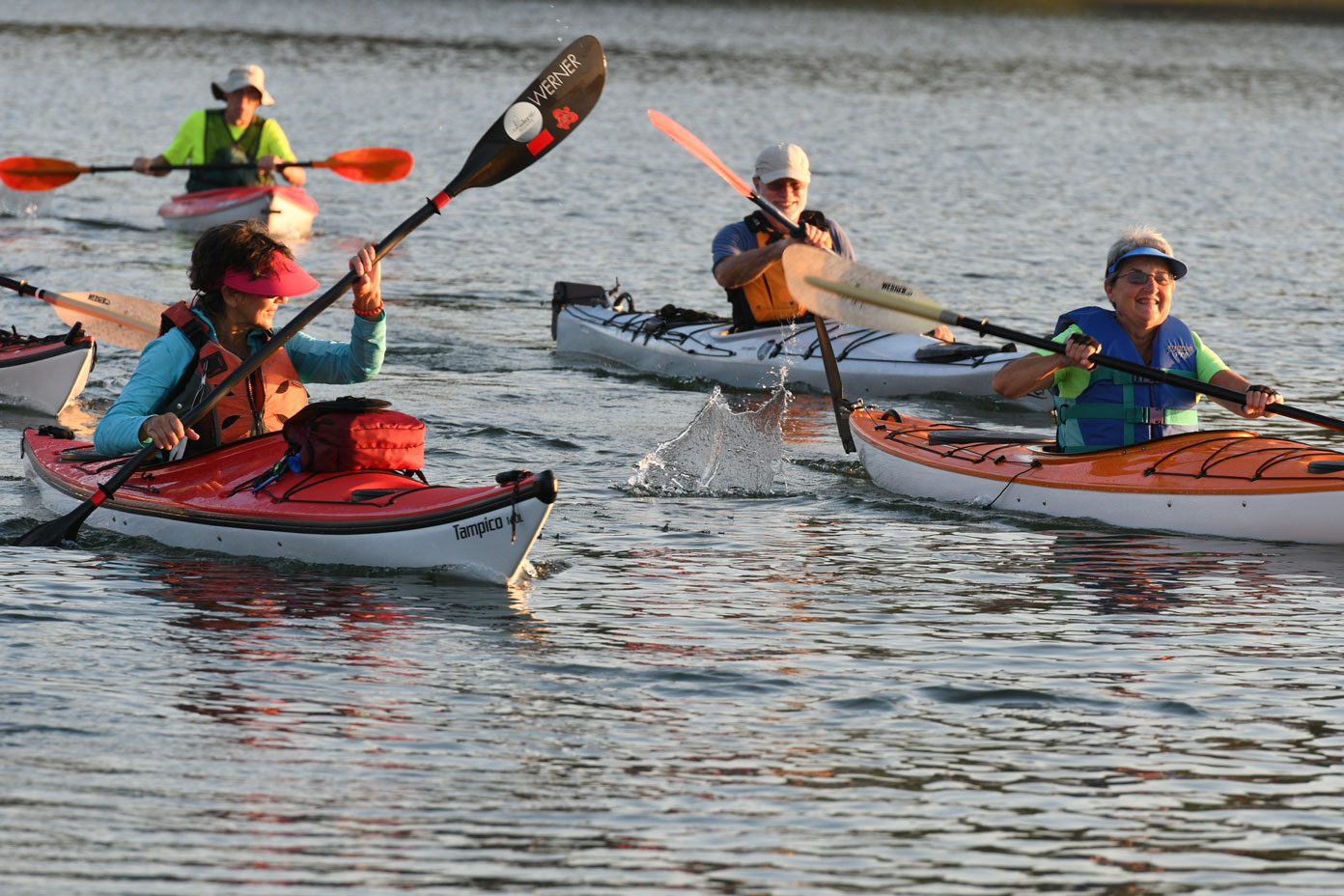 Villagers enjoying kayaking as members of one of the many offered lifestyle clubs in the community.